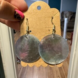 Silver Disc Earrings